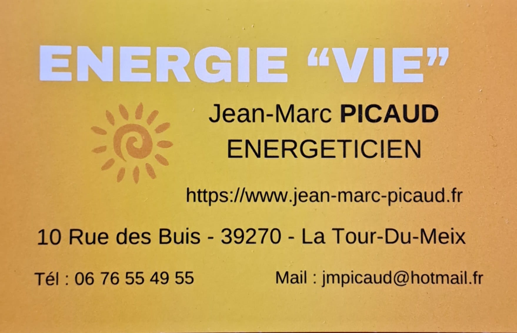 Énergie vie Jean Marc Picaud